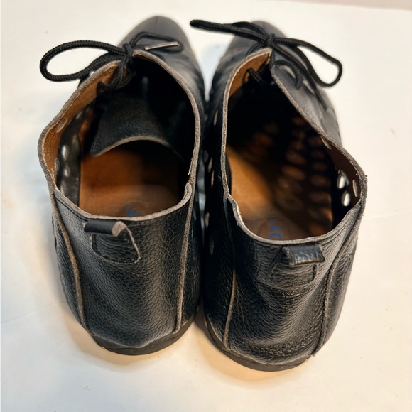 Litfoot Black Leather women’s Oxford lace up casual Shoes - Picture 4 of 7